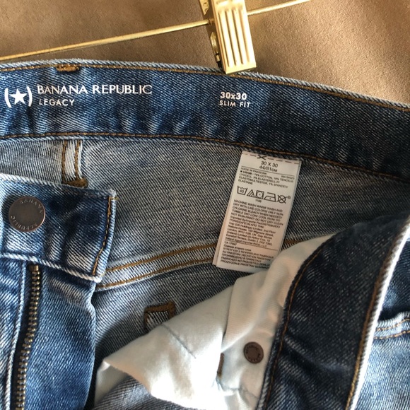 Banana Republic Men's Slim Jeans in Light Blue - Picture 5 of 5